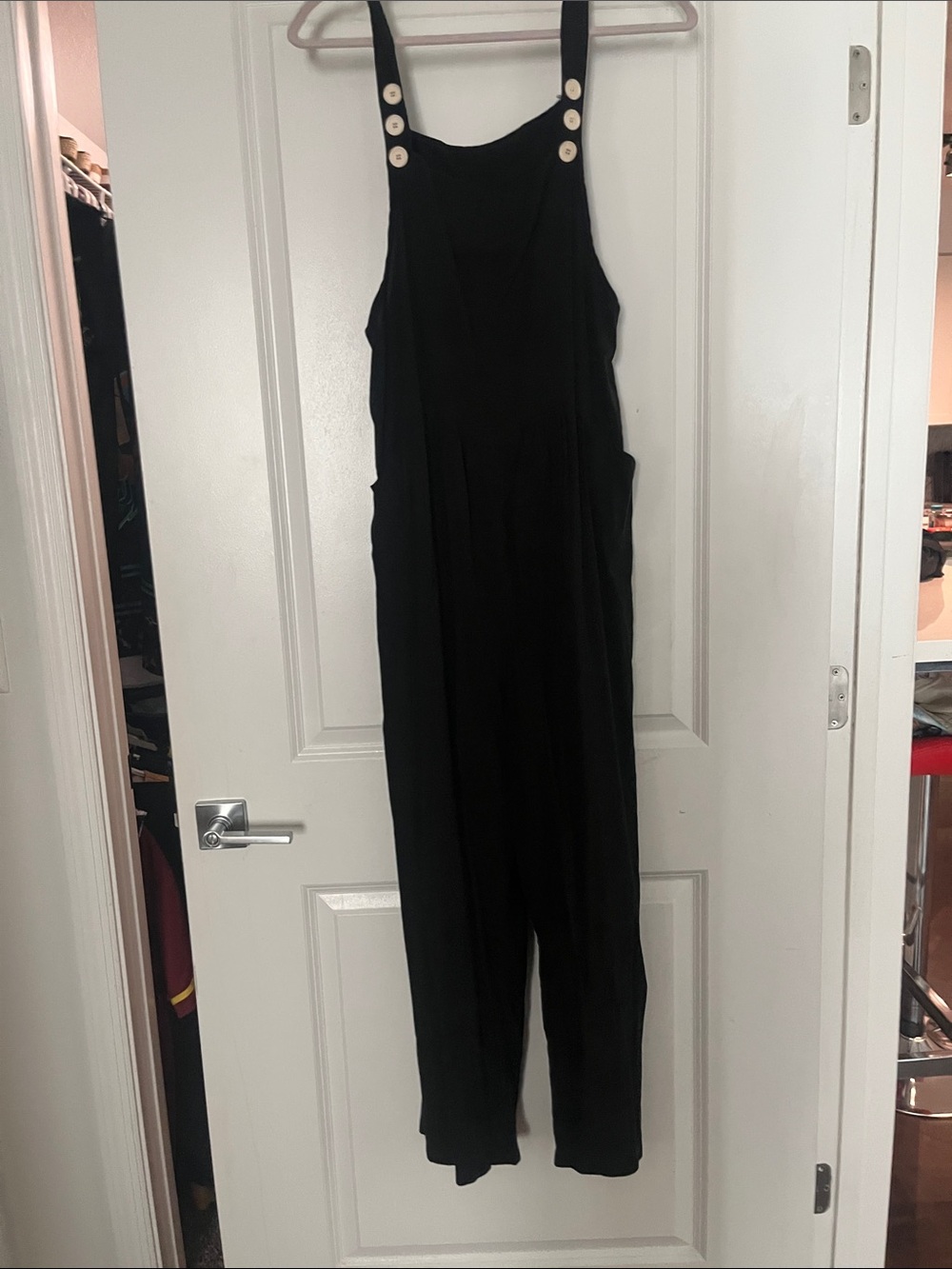 Amazon Black Women's Button-Strap Jumpsuit